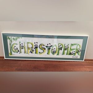 Framed and matted original watercolor painting